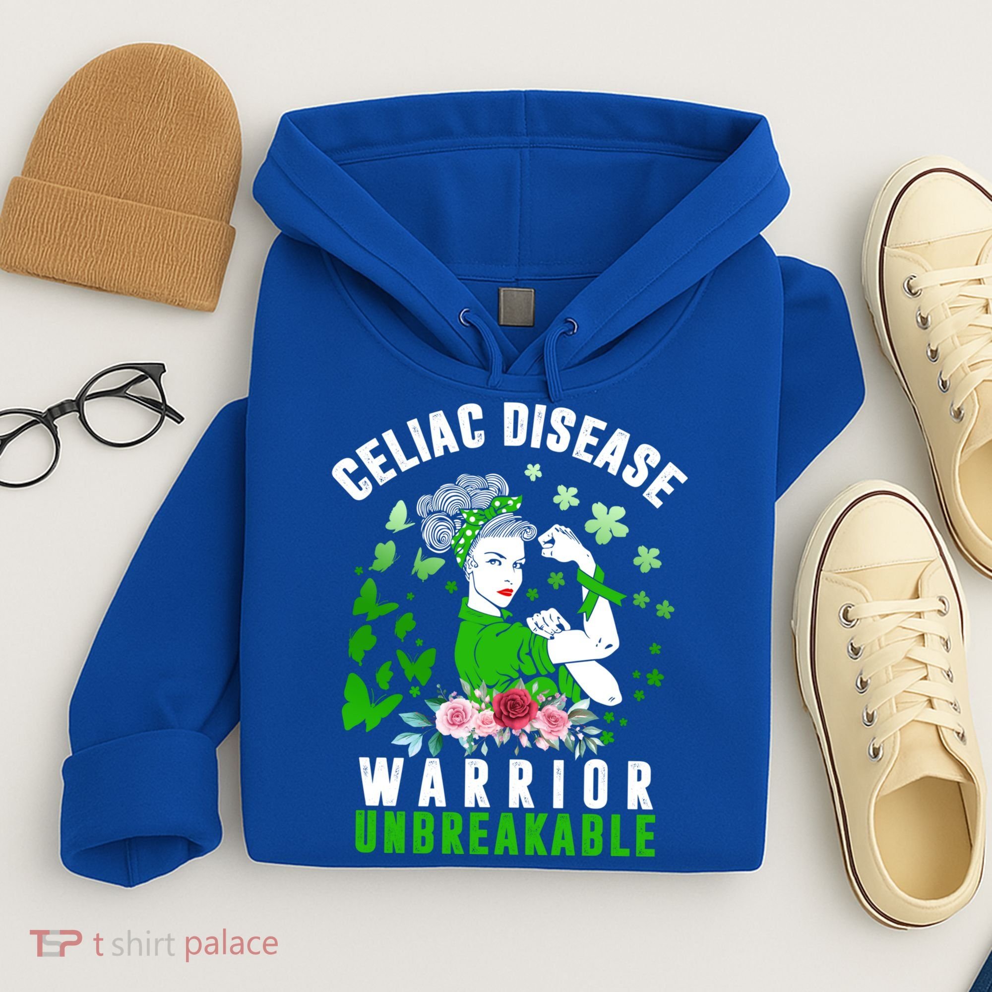 Celiac Disease Warrior Unbreakable Awareness Strong Cute Gift Hoodie