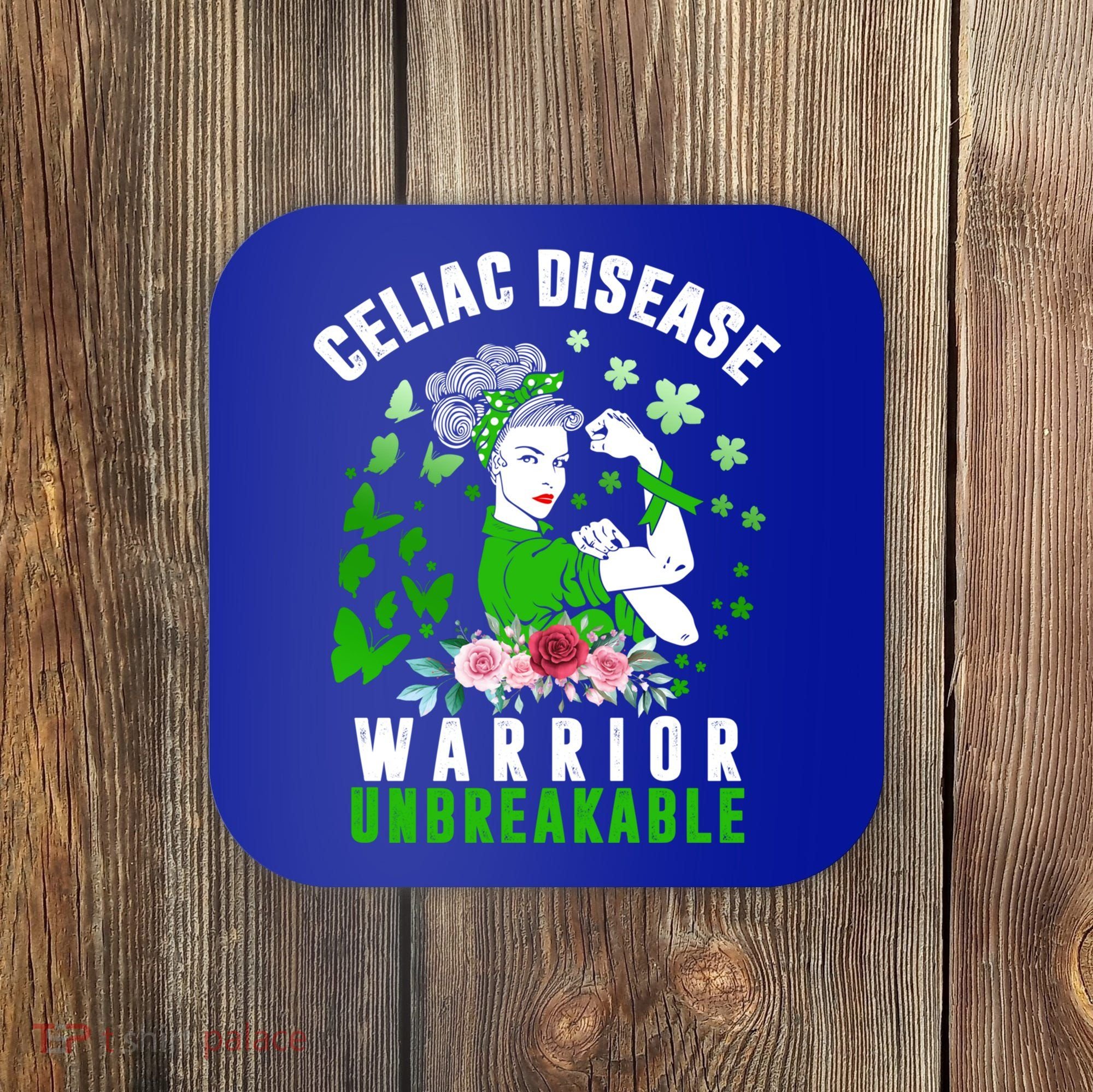 Celiac Disease Warrior Unbreakable Awareness Strong Cute Gift Coaster