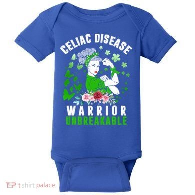 Celiac Disease Warrior Unbreakable Awareness Strong Cute Gift Baby Bodysuit