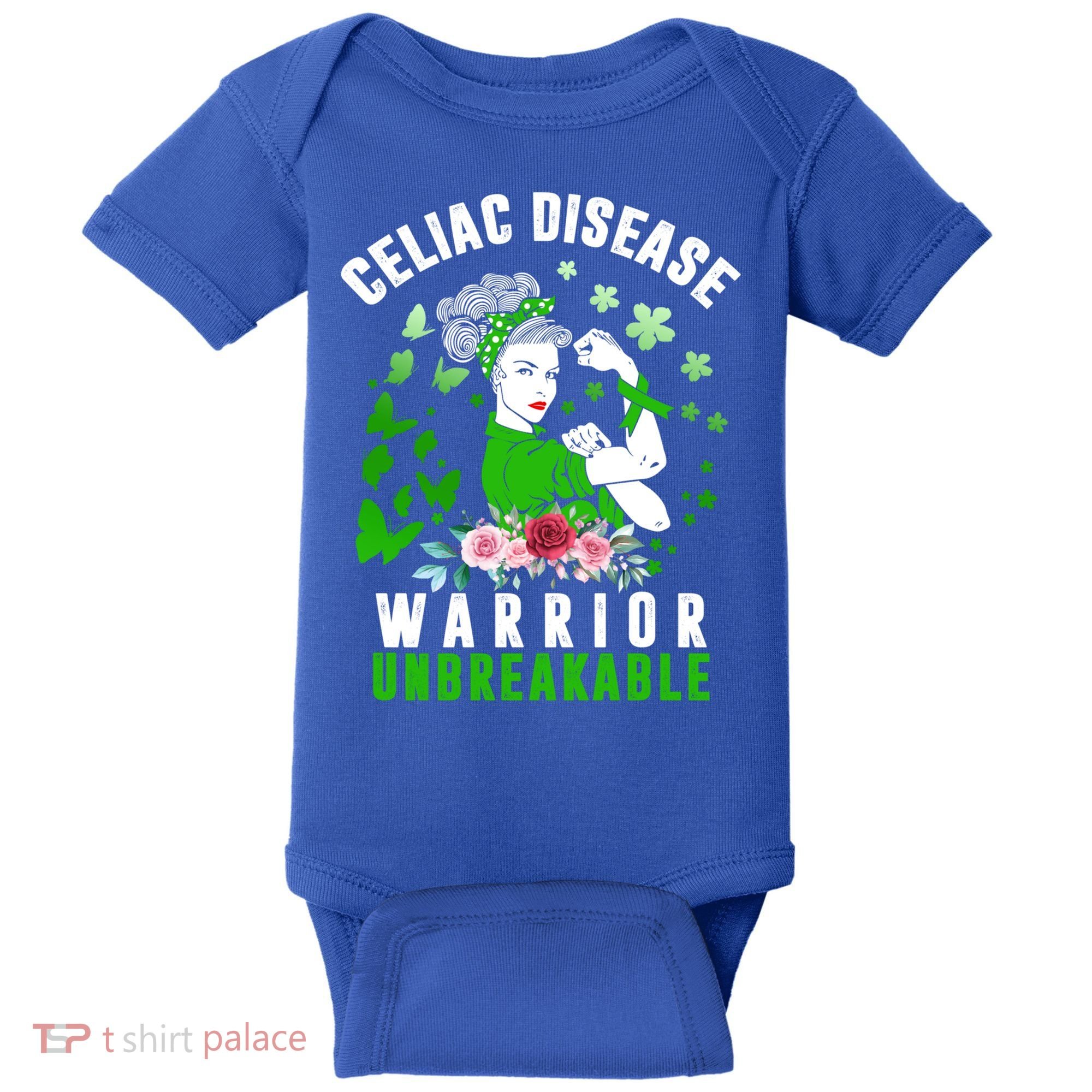 Celiac Disease Warrior Unbreakable Awareness Strong Cute Gift Baby Bodysuit