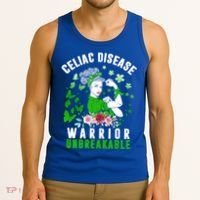 Celiac Disease Warrior Unbreakable Awareness Strong Cute Gift Tank Top thumb 3
