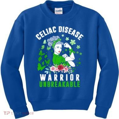 Celiac Disease Warrior Unbreakable Awareness Strong Cute Gift Kids Sweatshirt