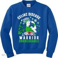 Celiac Disease Warrior Unbreakable Awareness Strong Cute Gift Kids Sweatshirt thumb 0