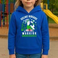 Celiac Disease Warrior Unbreakable Awareness Strong Cute Gift Kids Hoodie thumb 3