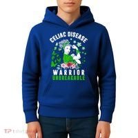 Celiac Disease Warrior Unbreakable Awareness Strong Cute Gift Kids Hoodie thumb 4