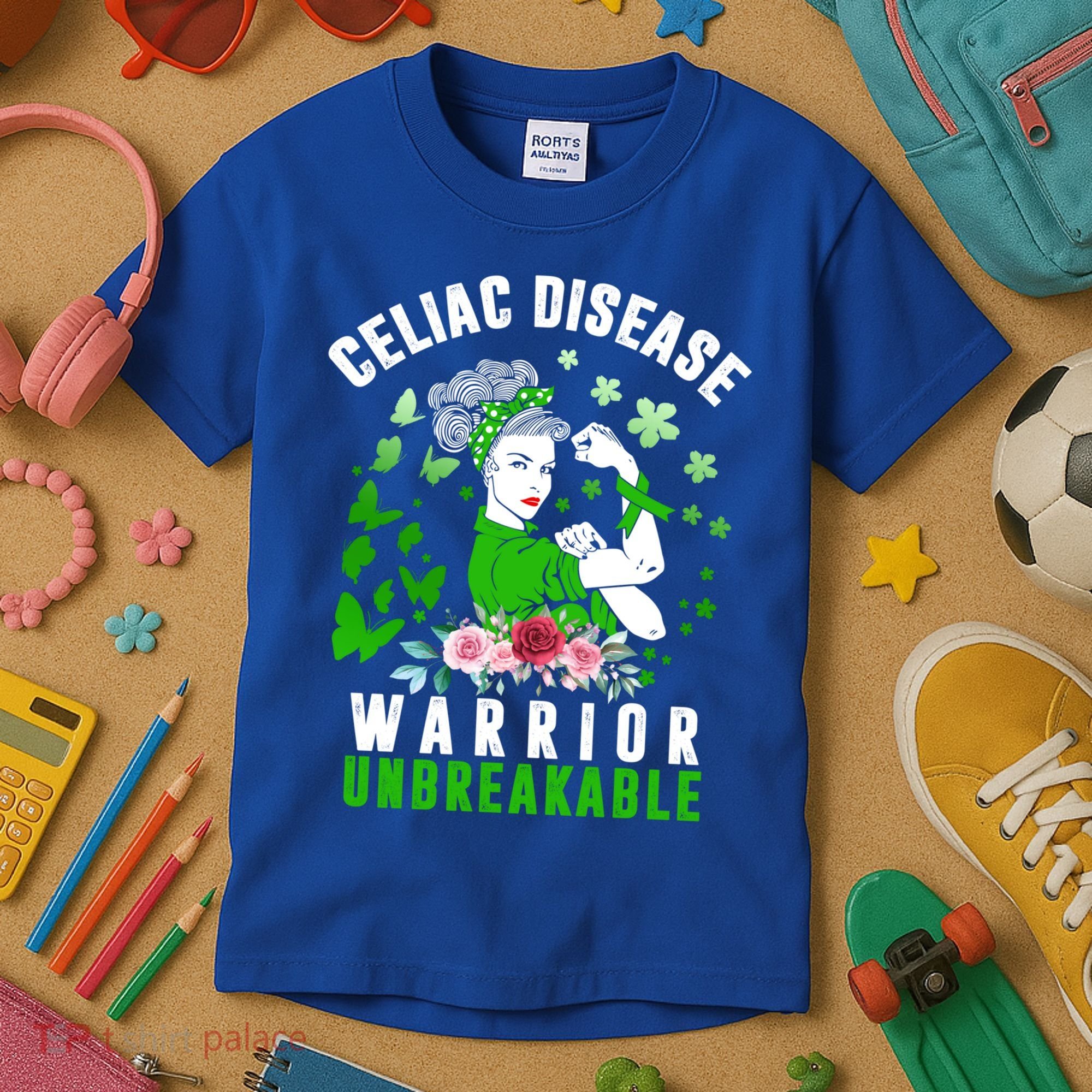 Celiac Disease Warrior Unbreakable Awareness Strong Cute Gift Kids T-Shirt