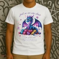 Colorful Dragon Yarn Eggs Funny Knitting Hobby Humor T-Shirt thumb 3
