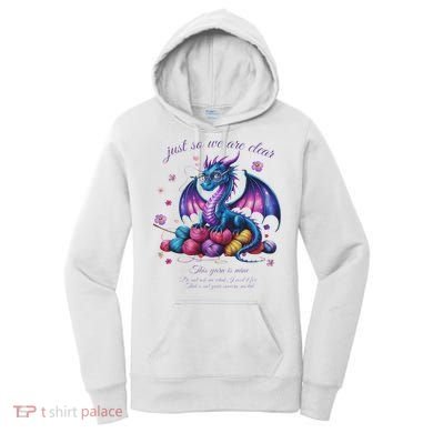 Colorful Dragon Yarn Eggs Funny Knitting Hobby Humor Women's Hoodie
