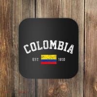 Colombia Est. 1810 Colombian Flag Independence Day Coaster thumb 0