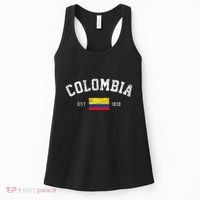 Colombia Est. 1810 Colombian Flag Independence Day Women's Tank Top thumb 0