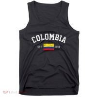 Colombia Est. 1810 Colombian Flag Independence Day Tank Top thumb 0