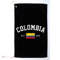 Colombia Est. 1810 Colombian Flag Independence Day Golf Towel thumb 0