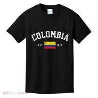 Colombia Est. 1810 Colombian Flag Independence Day Kids T-Shirt thumb 0