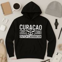 Curacao Established 1499 Dutch Caribbean Crossed Oars Anchor Hoodie thumb 3