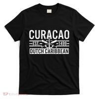 Curacao Established 1499 Dutch Caribbean Crossed Oars Anchor T-Shirt thumb 0