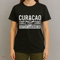 Curacao Established 1499 Dutch Caribbean Crossed Oars Anchor T-Shirt thumb 4