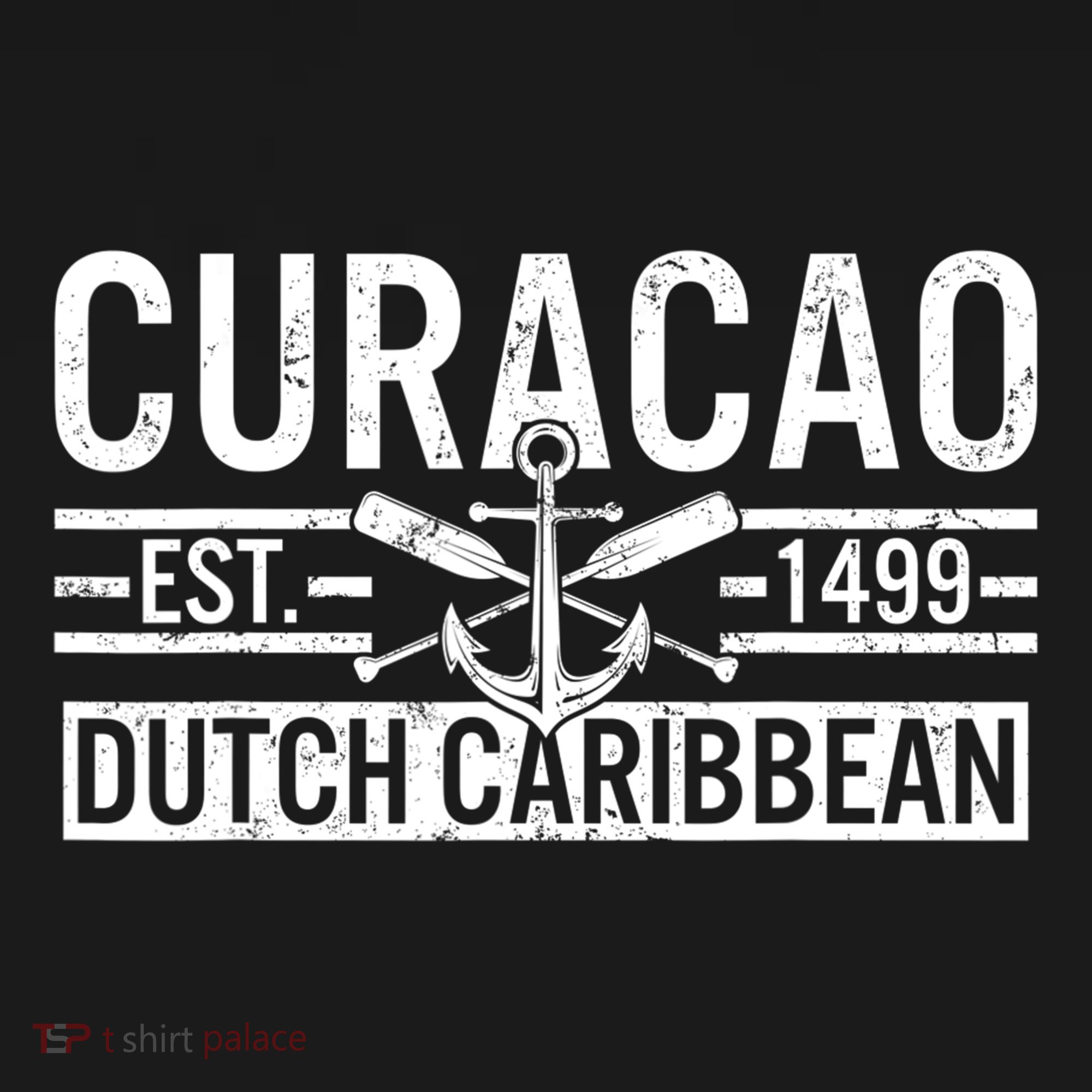 Curacao Established 1499 Dutch Caribbean Crossed Oars Anchor Baby Bodysuit