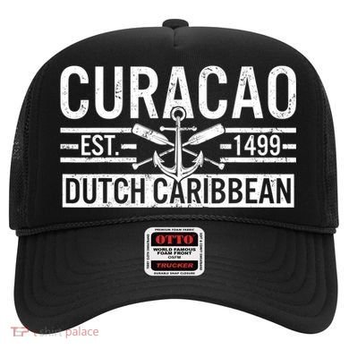 Curacao Established 1499 Dutch Caribbean Crossed Oars Anchor Hat