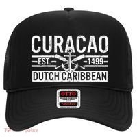 Curacao Established 1499 Dutch Caribbean Crossed Oars Anchor Hat thumb 0