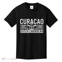 Curacao Established 1499 Dutch Caribbean Crossed Oars Anchor Kids T-Shirt thumb 0