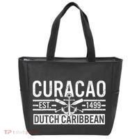 Curacao Established 1499 Dutch Caribbean Crossed Oars Anchor Tote Bag thumb 0