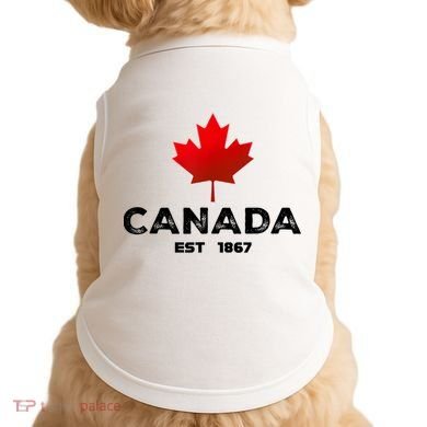 Canada Est 1867 Proud Canadian Vintage Maple Leaf Doggie Tank