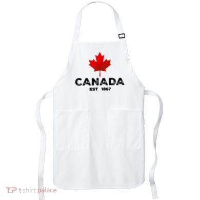 Canada Est 1867 Proud Canadian Vintage Maple Leaf Apron