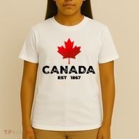 Canada Est 1867 Proud Canadian Vintage Maple Leaf T-Shirt thumb 4