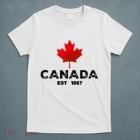 Canada Est 1867 Proud Canadian Vintage Maple Leaf T-Shirt thumb 5