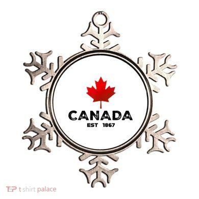 Canada Est 1867 Proud Canadian Vintage Maple Leaf Ornament
