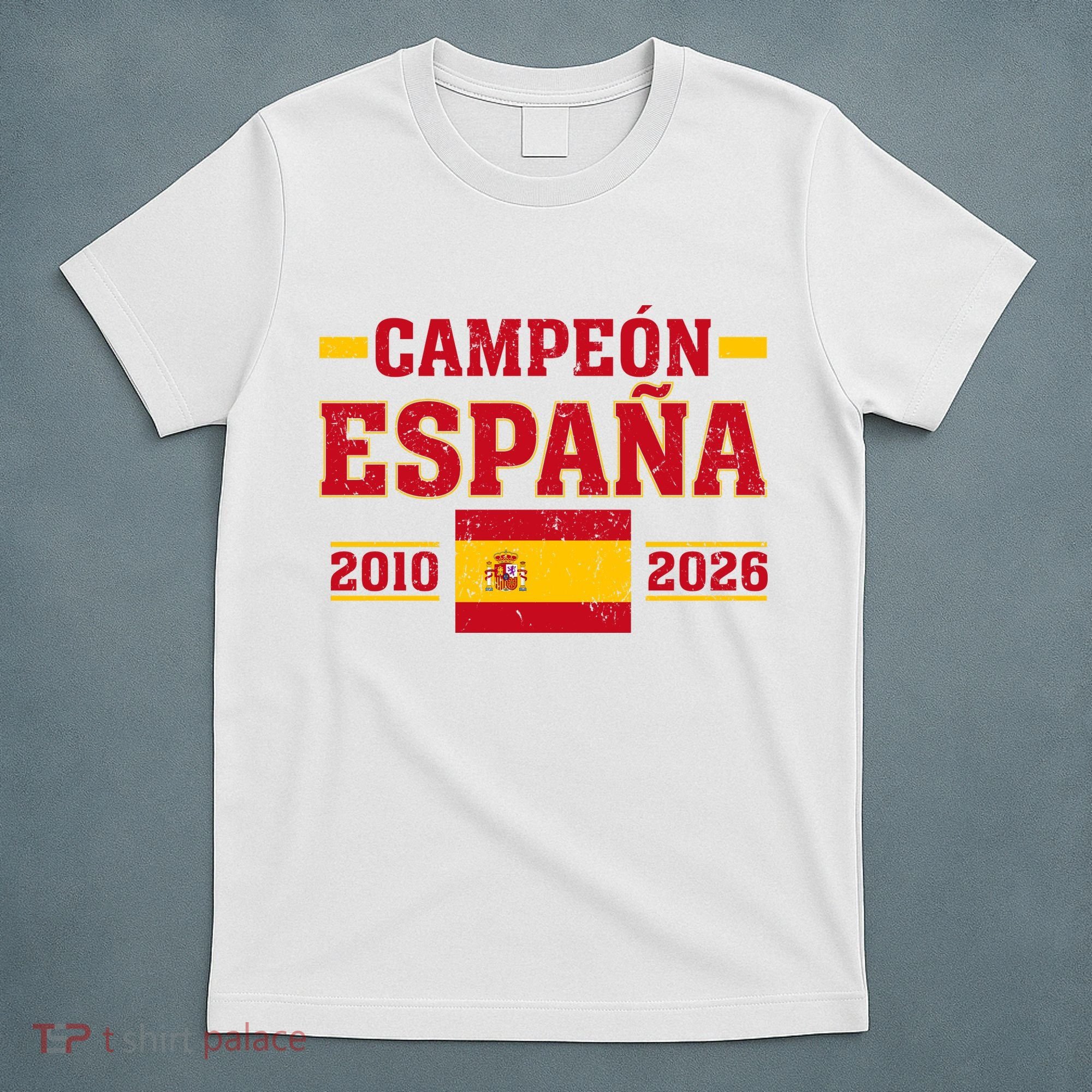 Campeón España 2010-2026 Vintage Soccer T-Shirt