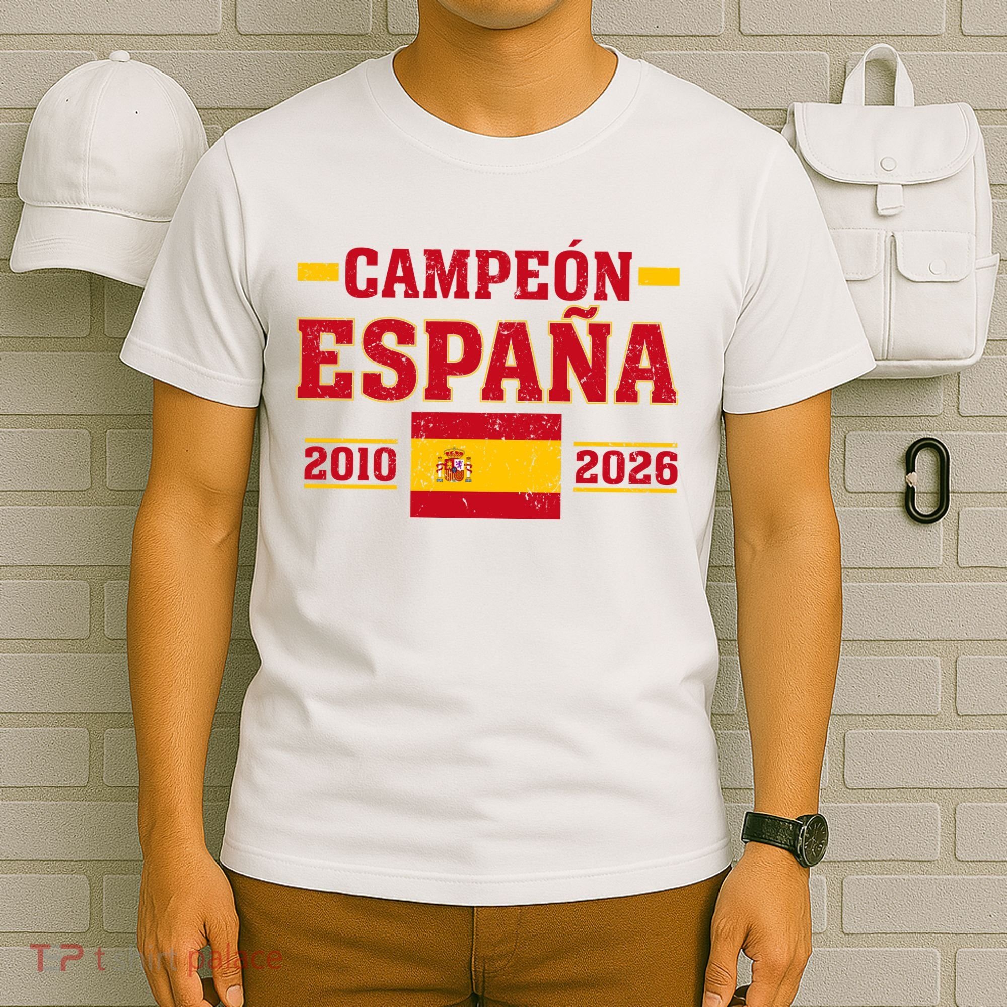 Campeón España 2010-2026 Vintage Soccer T-Shirt