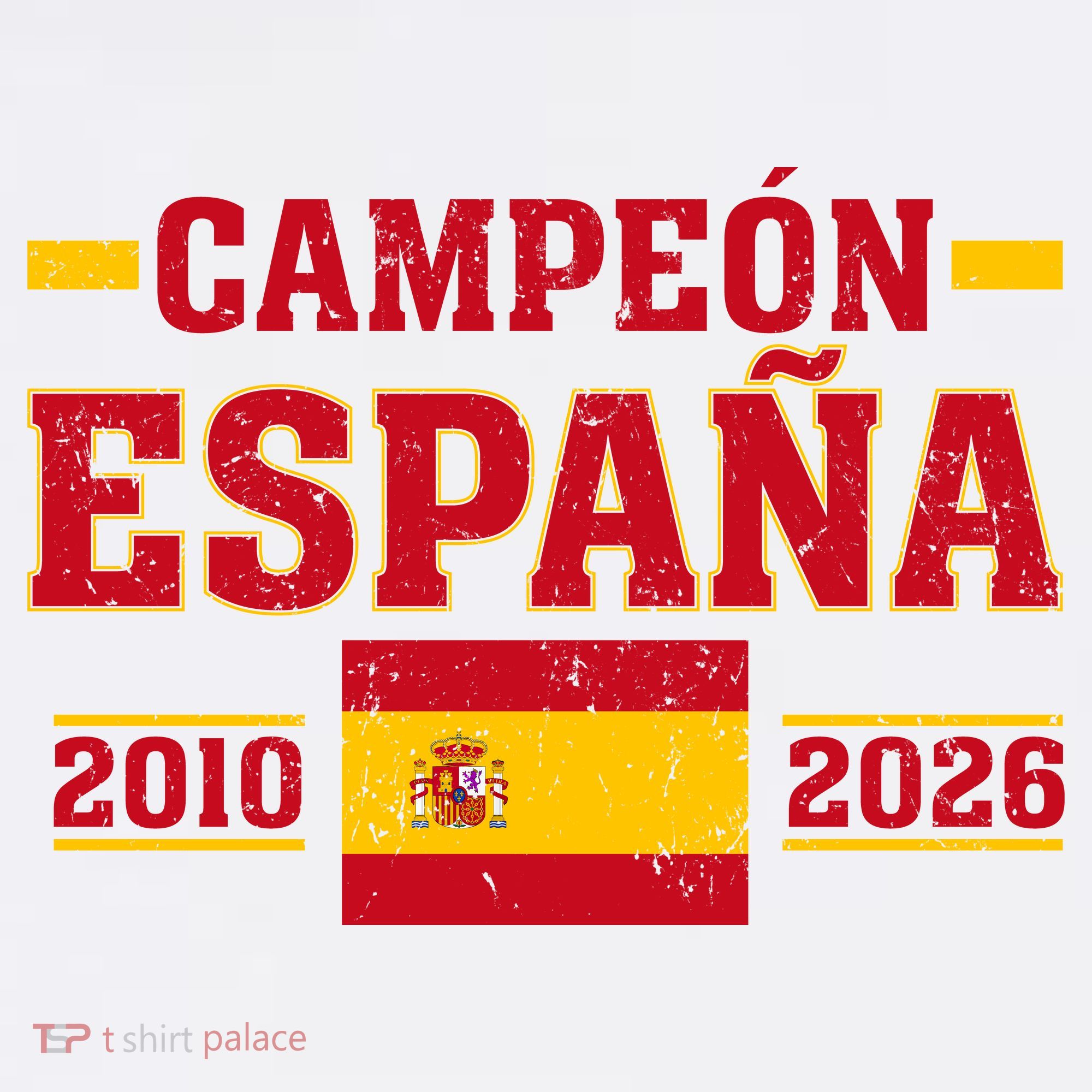 Campeón España 2010-2026 Vintage Soccer T-Shirt