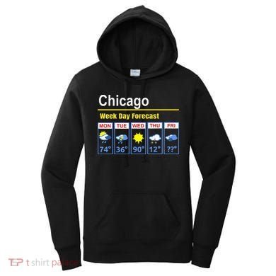 Chicago Erratic 5 Day Weather Forecast Women's Hoodie