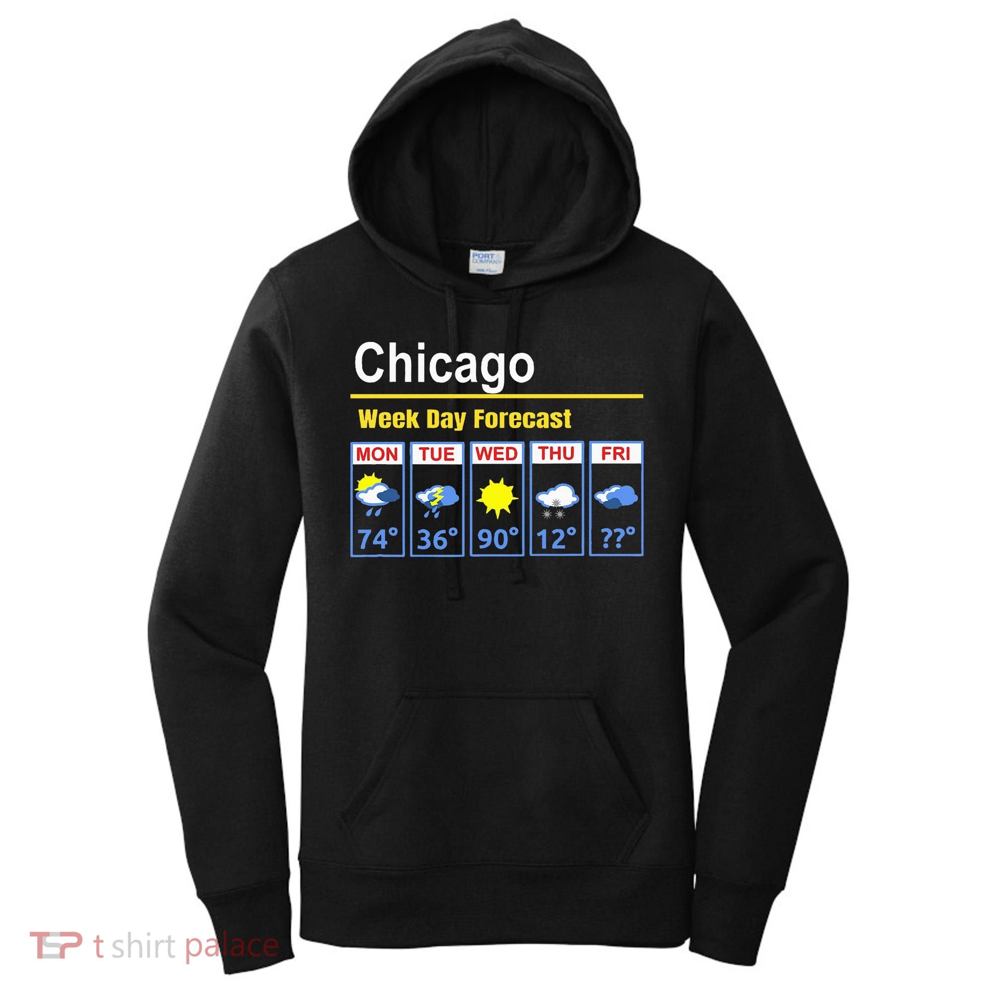 Chicago Erratic 5 Day Weather Forecast Women's Hoodie