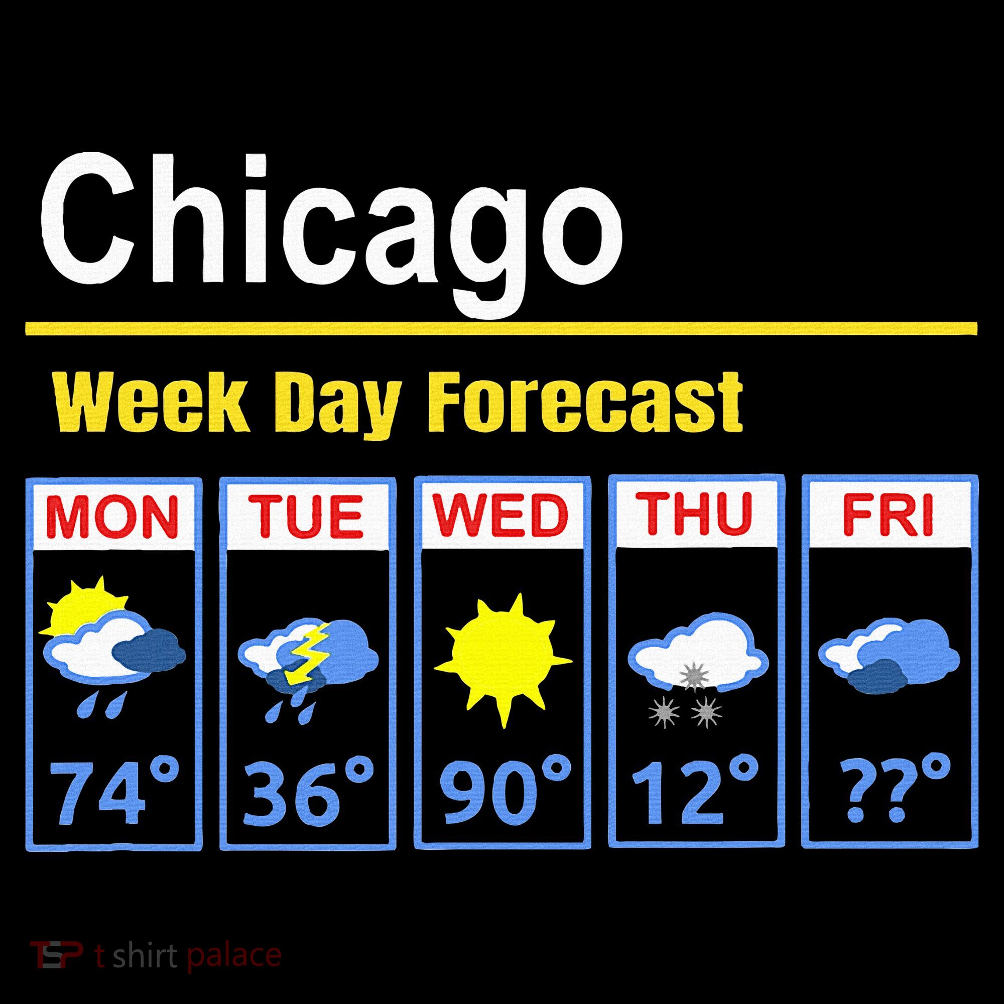 Chicago Erratic 5 Day Weather Forecast Women's Hoodie
