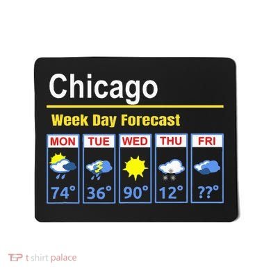Chicago Erratic 5 Day Weather Forecast Mousepad