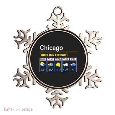 Chicago Erratic 5 Day Weather Forecast Ornament