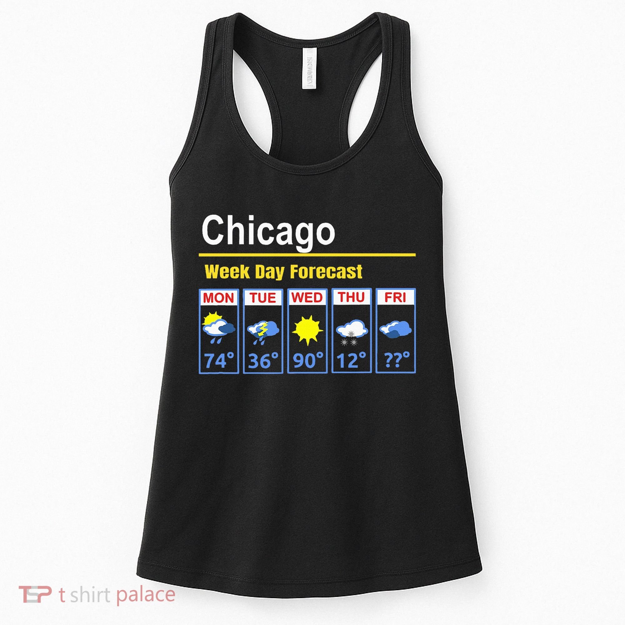 Chicago Erratic 5 Day Weather Forecast Women's Tank Top