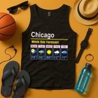 Chicago Erratic 5 Day Weather Forecast Tank Top thumb 4