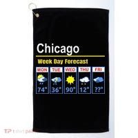 Chicago Erratic 5 Day Weather Forecast Golf Towel thumb 0