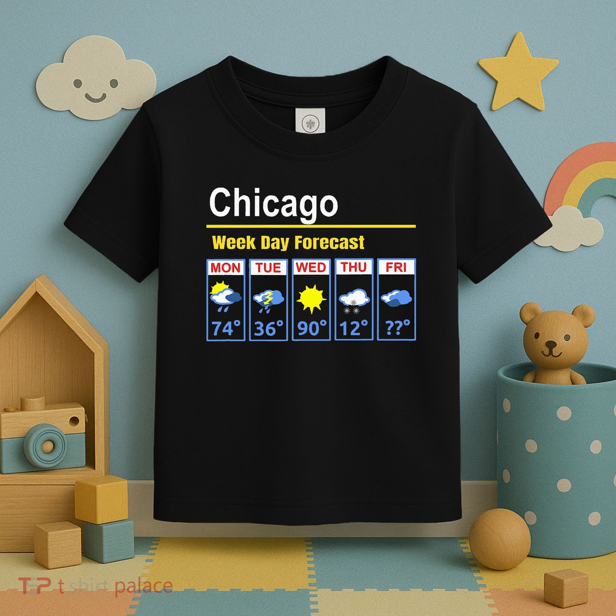 Chicago Erratic 5 Day Weather Forecast Toddler T-Shirt