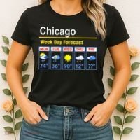 Chicago Erratic 5 Day Weather Forecast Women's T-Shirt thumb 2