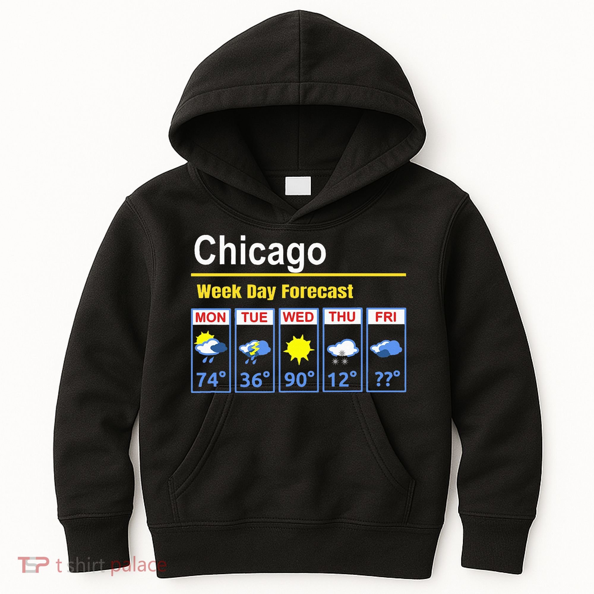 Chicago Erratic 5 Day Weather Forecast Kids Hoodie