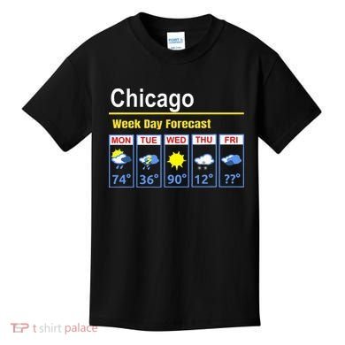 Chicago Erratic 5 Day Weather Forecast Kids T-Shirt