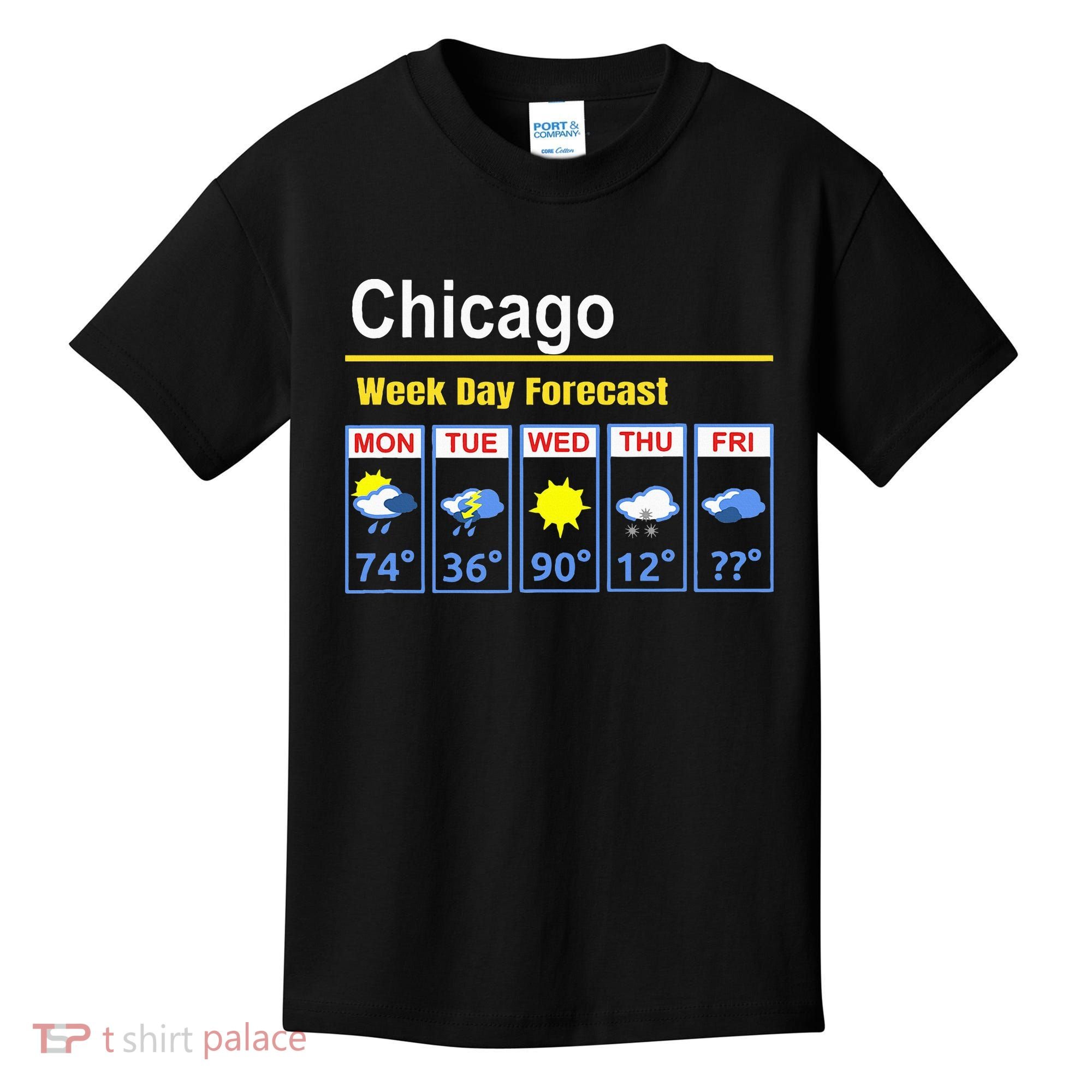 Chicago Erratic 5 Day Weather Forecast Kids T-Shirt