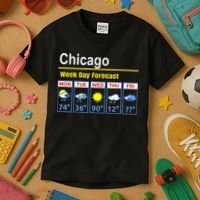 Chicago Erratic 5 Day Weather Forecast Kids T-Shirt thumb 3