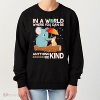 Cute Elephant And Corgi Be Kind Women's Sweatshirt thumb 0