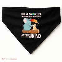 Cute Elephant And Corgi Be Kind USA-Made Doggie Bandana thumb 0