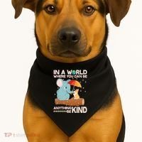 Cute Elephant And Corgi Be Kind USA-Made Doggie Bandana thumb 1